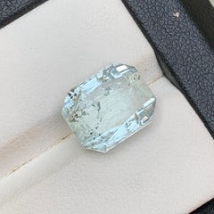 Light Pastel Blue Natural Aquamarine 6.87 Ct Radiant Cut Loose Gemstone for Ring