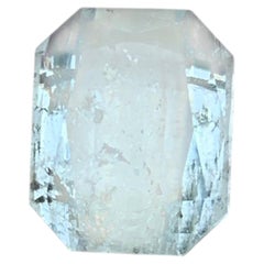 Light Pastel Blue Natural Aquamarine 6.87 Ct Radiant Cut Loose Gemstone for Ring