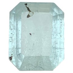 Light Pastel Blue Natural Aquamarine 7.19 Ct Emerald Cut Loose Gemstone for Ring