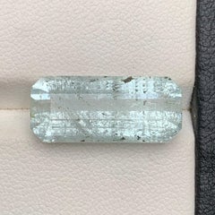 Helles Pastellblau, natürlicher Aquamarin, 9.24 Karat, Smaragdschliff, loser Edelstein für einen Ring