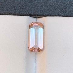 Light Peachy Pink Bicolor Natural Tourmaline Ring Loose Gemstone 1.95 Ct Emerald