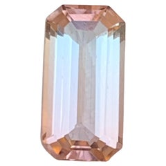 Light Peachy Pink Bicolor Natural Tourmaline Ring Loose Gemstone 1.95 Ct Emerald