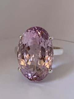 Light Pink Amethyst Ring Set in Sterling Silver