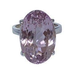 Light Pink Amethyst Ring Set in Sterling Silver