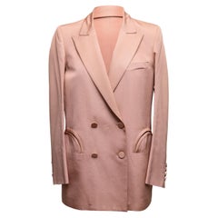 Light Pink Blazer Issimo Double-Breasted Blazer Size US S/M