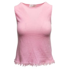 Light Pink Brunello Cucinelli Cashmere Tank & Cardigan Set Size US M
