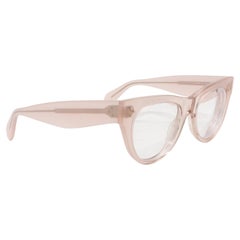Occhiali Cat-Eye in acetato transluscente Celine rosa chiaro