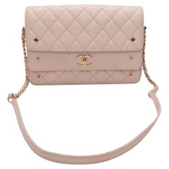 Chanel Light Pink Quilted Double Flap Bag