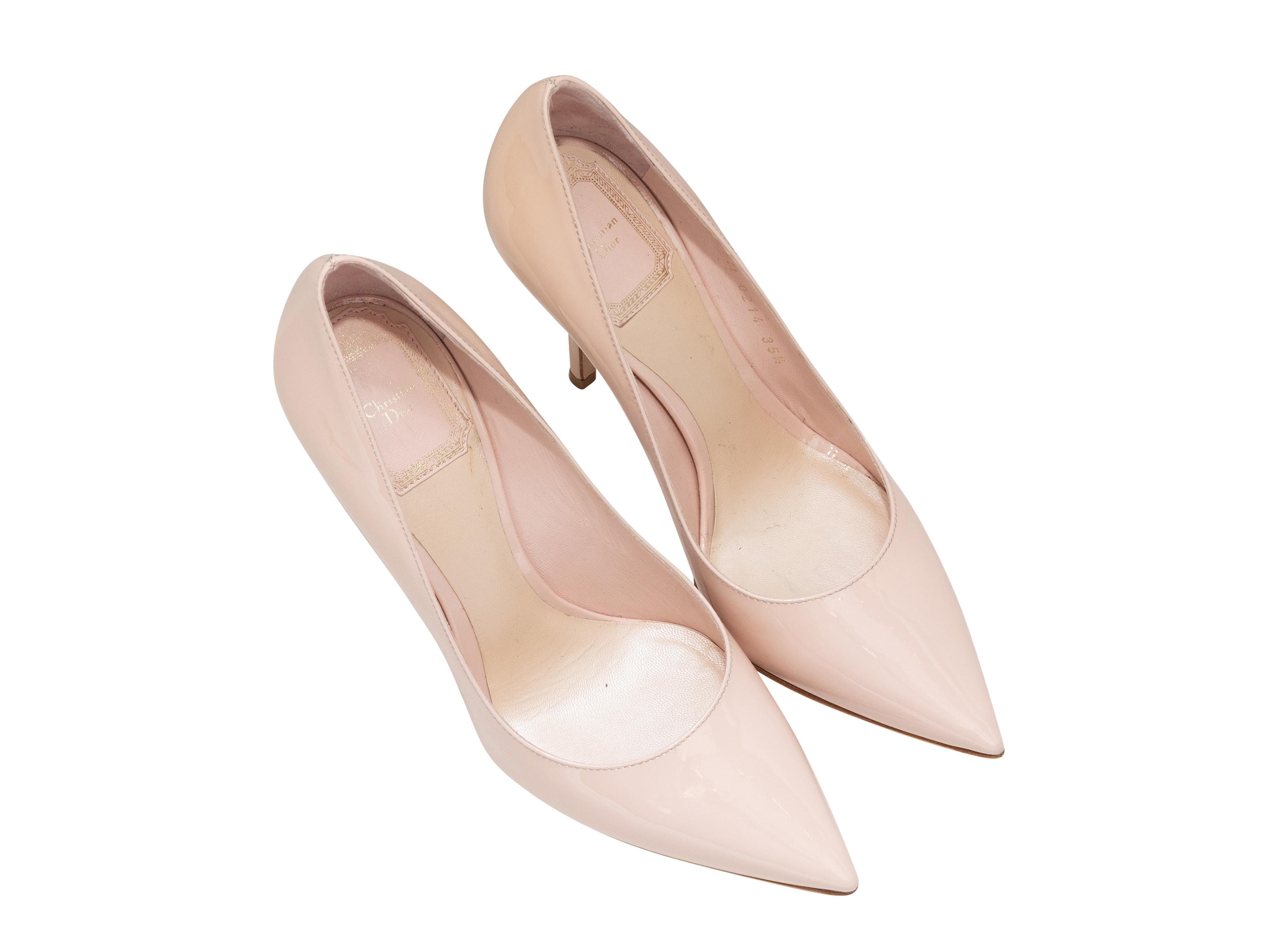 Light Pink Christian Dior Pointed-Toe Pantent Pumps Size 35.5 en Bueno estado para la venta en New York, NY