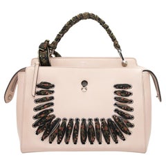 Retro Light Pink Fendi DotCom Whipstitch Satchel