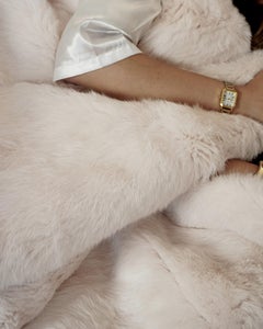 Coperta di pelliccia rosa chiaro - Rabbir Fur Cstomize to any size (personalizzabile a piacere)