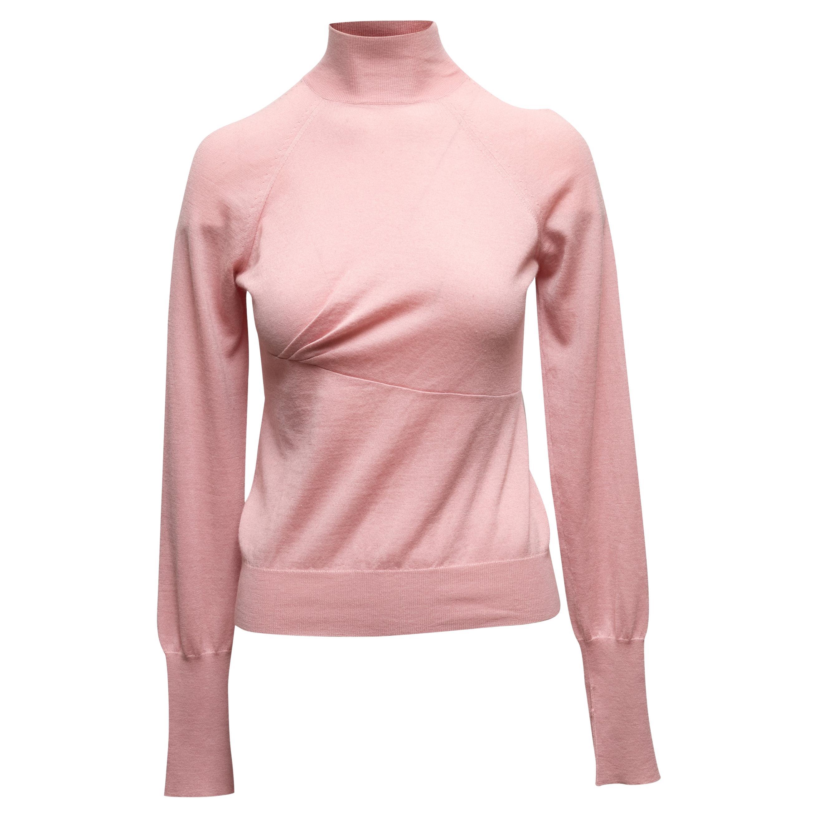 Light Pink Louis Vuitton Cashmere Mock Neck Sweater Size US M For Sale