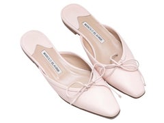 Light Pink Manolo Blahnik Ballet Mules Size 37