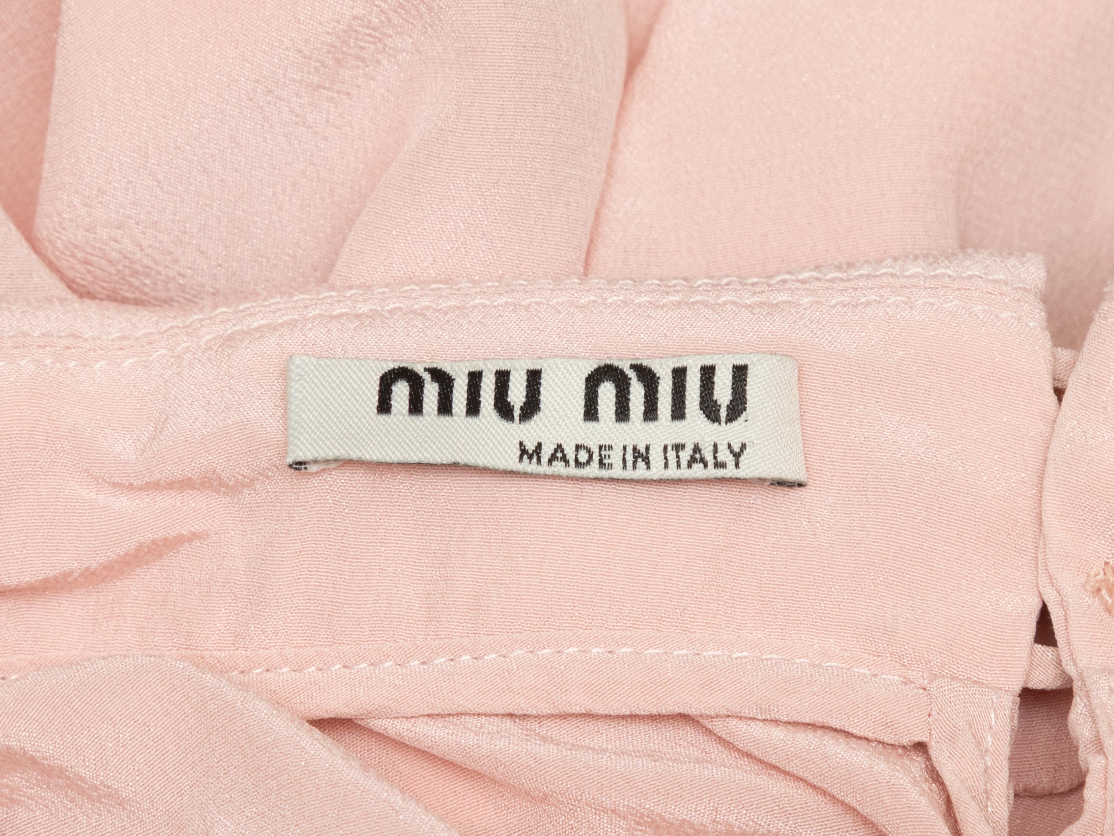 Light Pink Miu Miu Embellished Sleeveless Top Size US S In Good Condition For Sale In New York, NY
