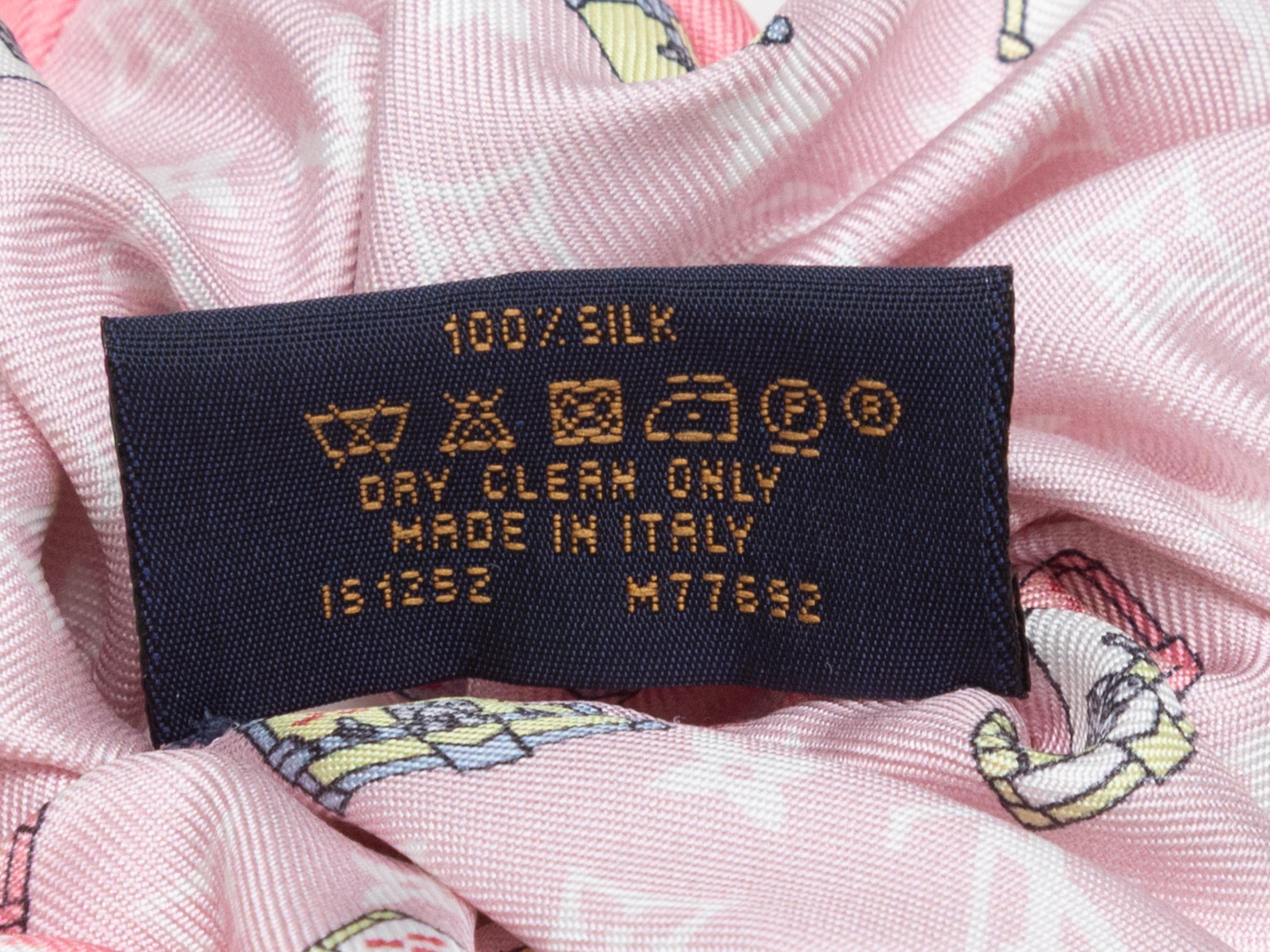 Coletero de seda con monograma Louis Vuitton en rosa claro y multicolor Rosa en venta