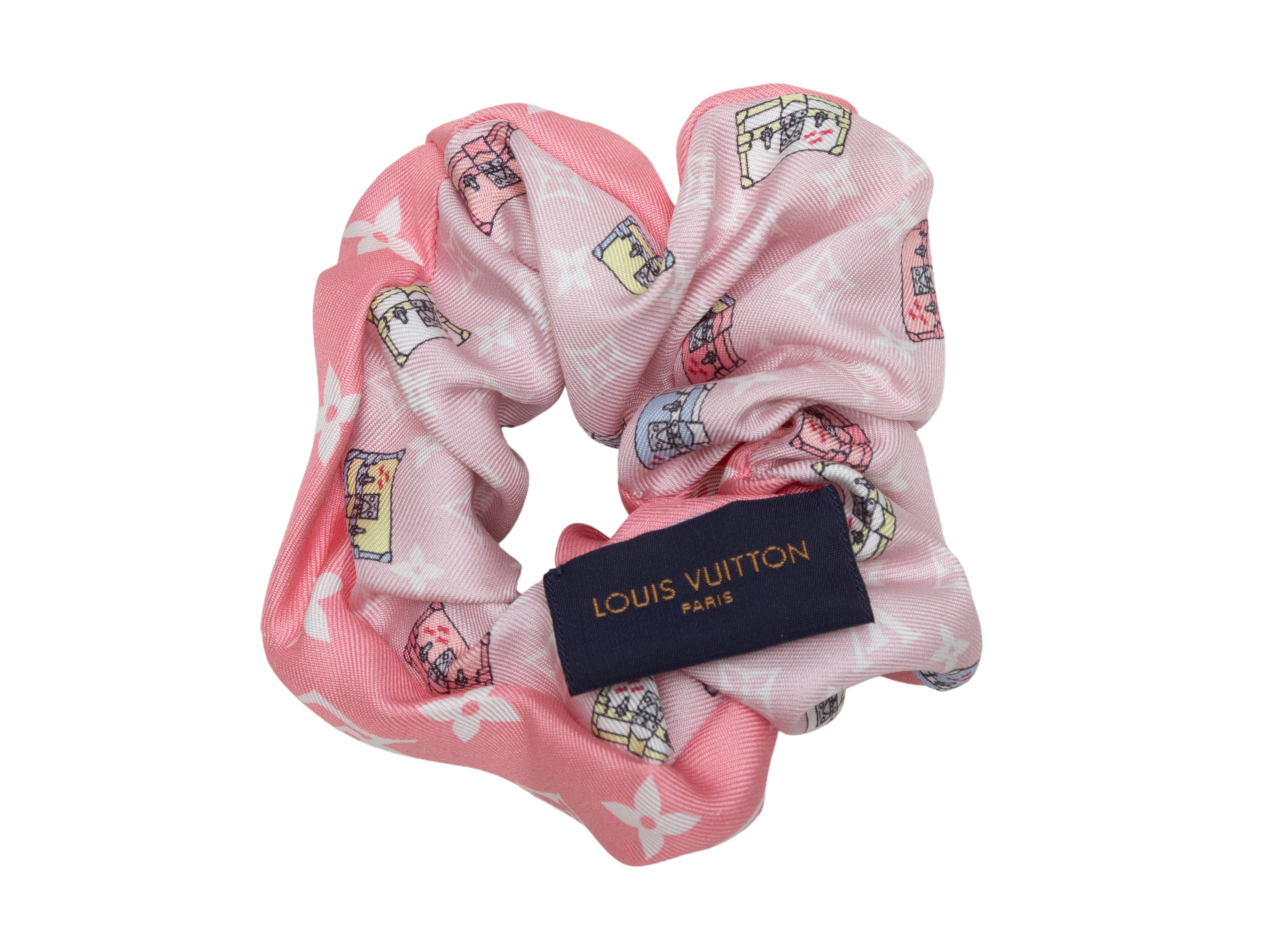 Coletero de seda con monograma Louis Vuitton en rosa claro y multicolor en Bueno estado para la venta en New York, NY