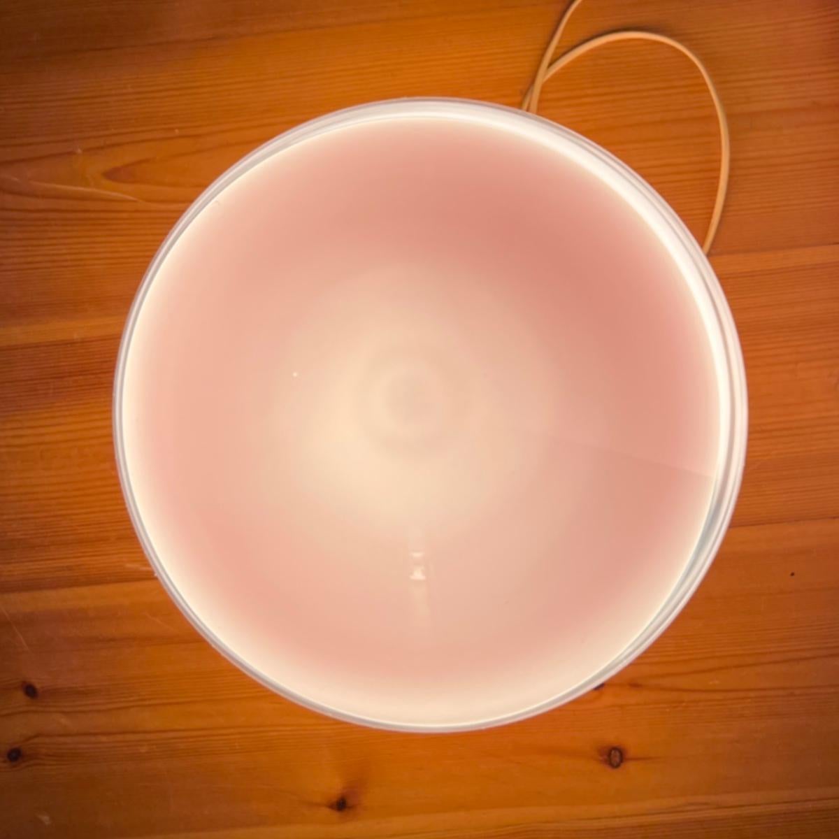 Fin du 20e siècle Lampe de table en verre de Murano rose clair, années 1970