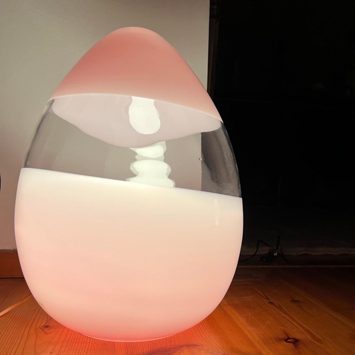 Light Pink Murano Glass table Lamp 1970´s 3