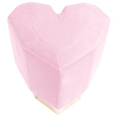 Light Pink Queen Heart Stool by Royal Stranger