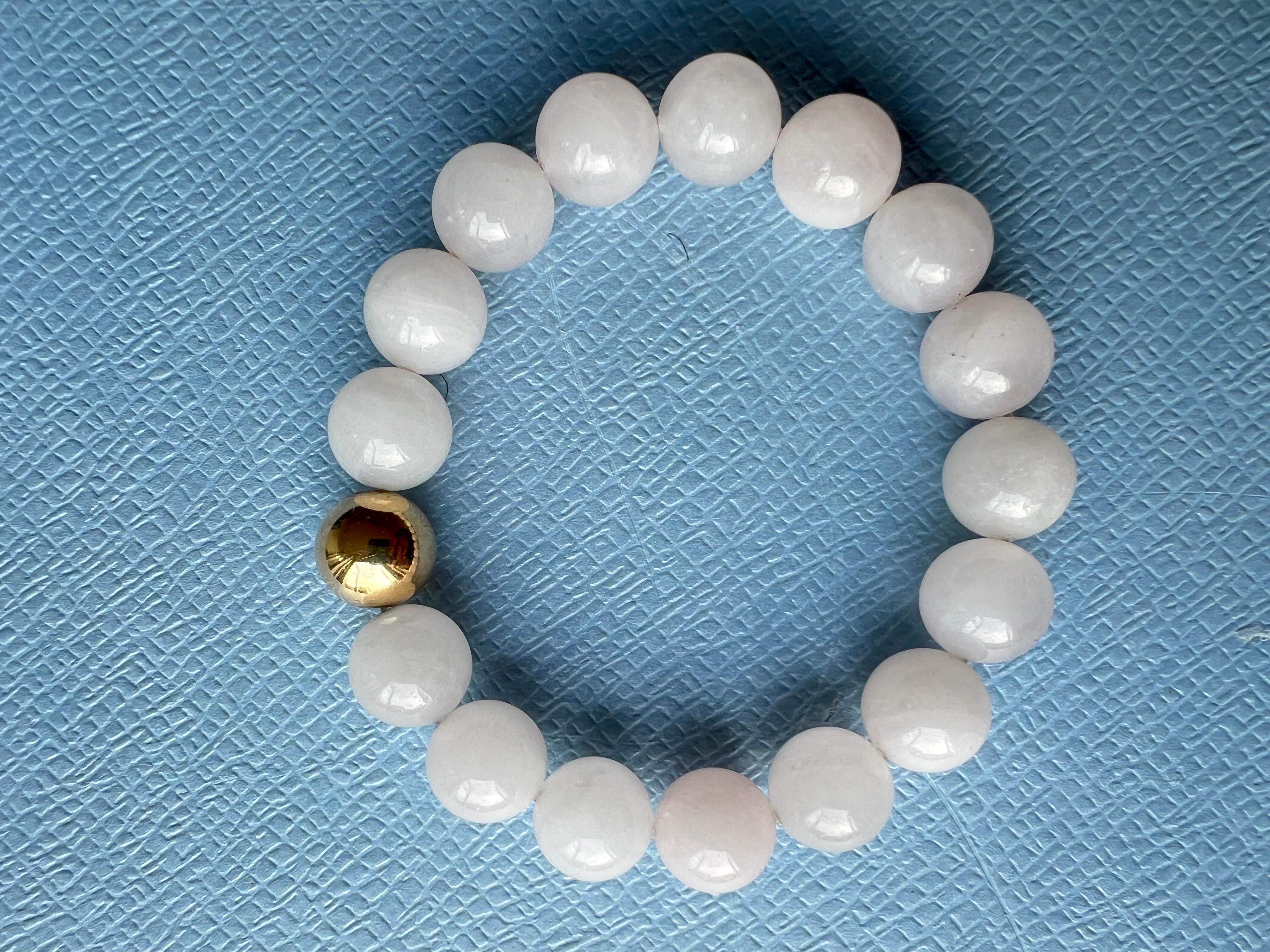Donna Bracciale con perline di quarzo rosa in vendita