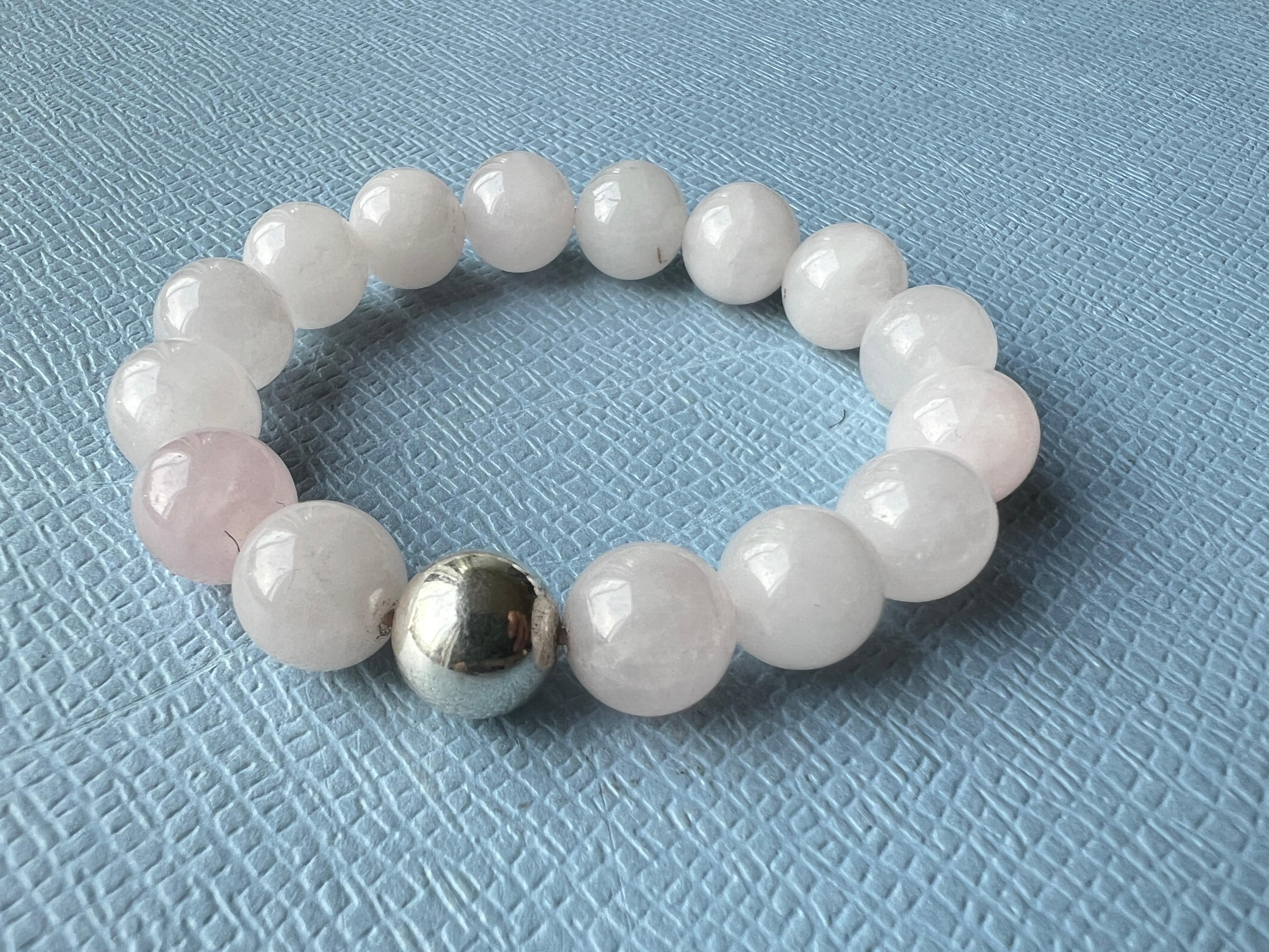 Bracciale di quarzo rosa A. Silver In condizioni Nuovo in vendita a Los Angeles, CA