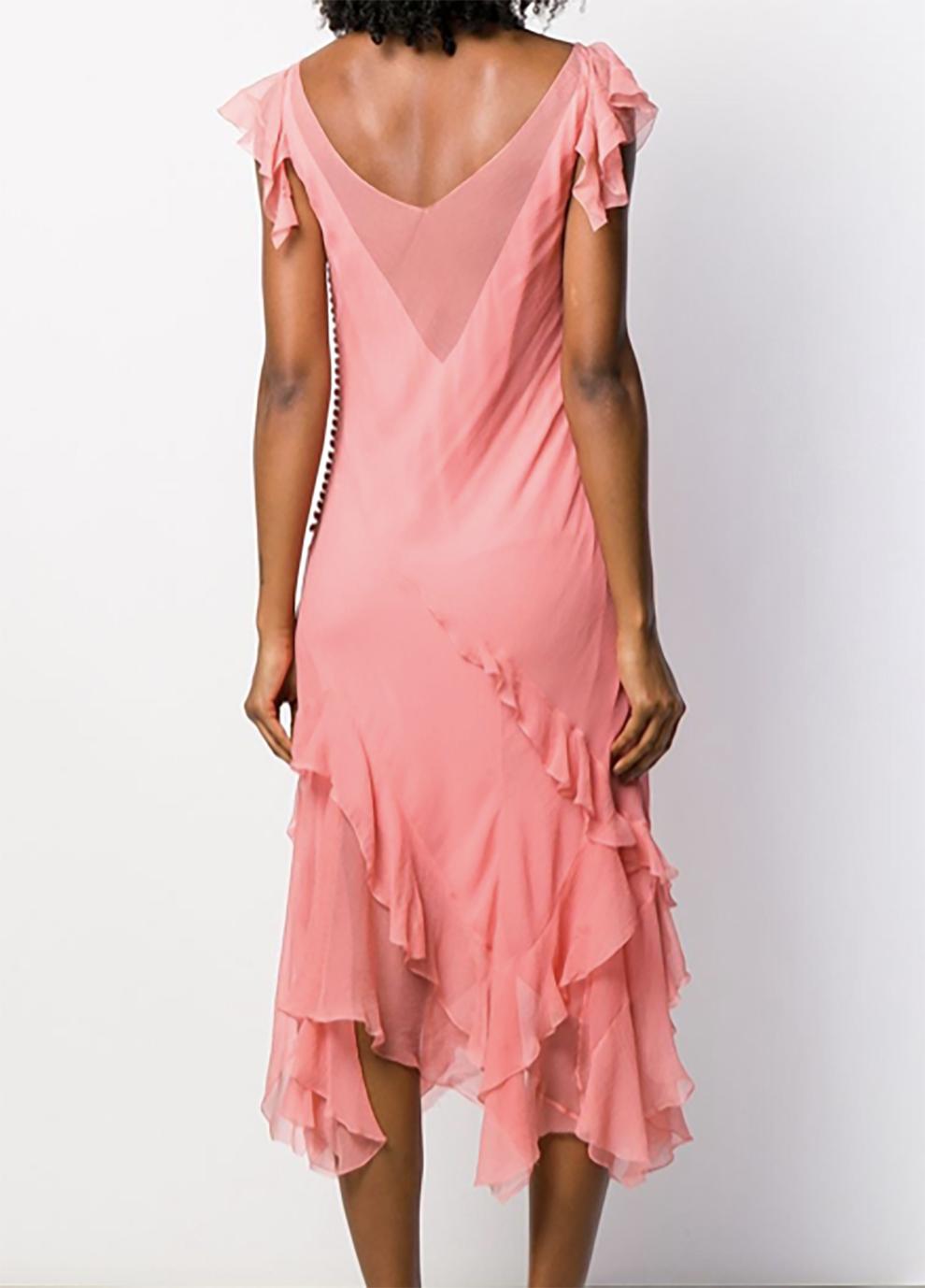 light pink silk dress