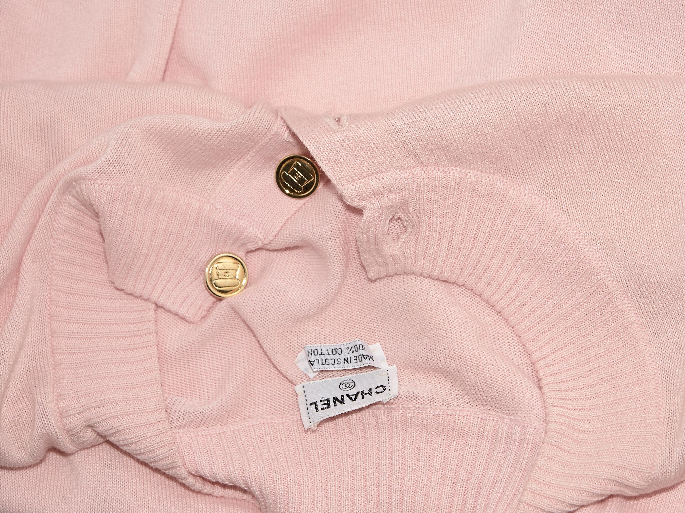 Beige Light Pink Vintage Chanel Sweater Top