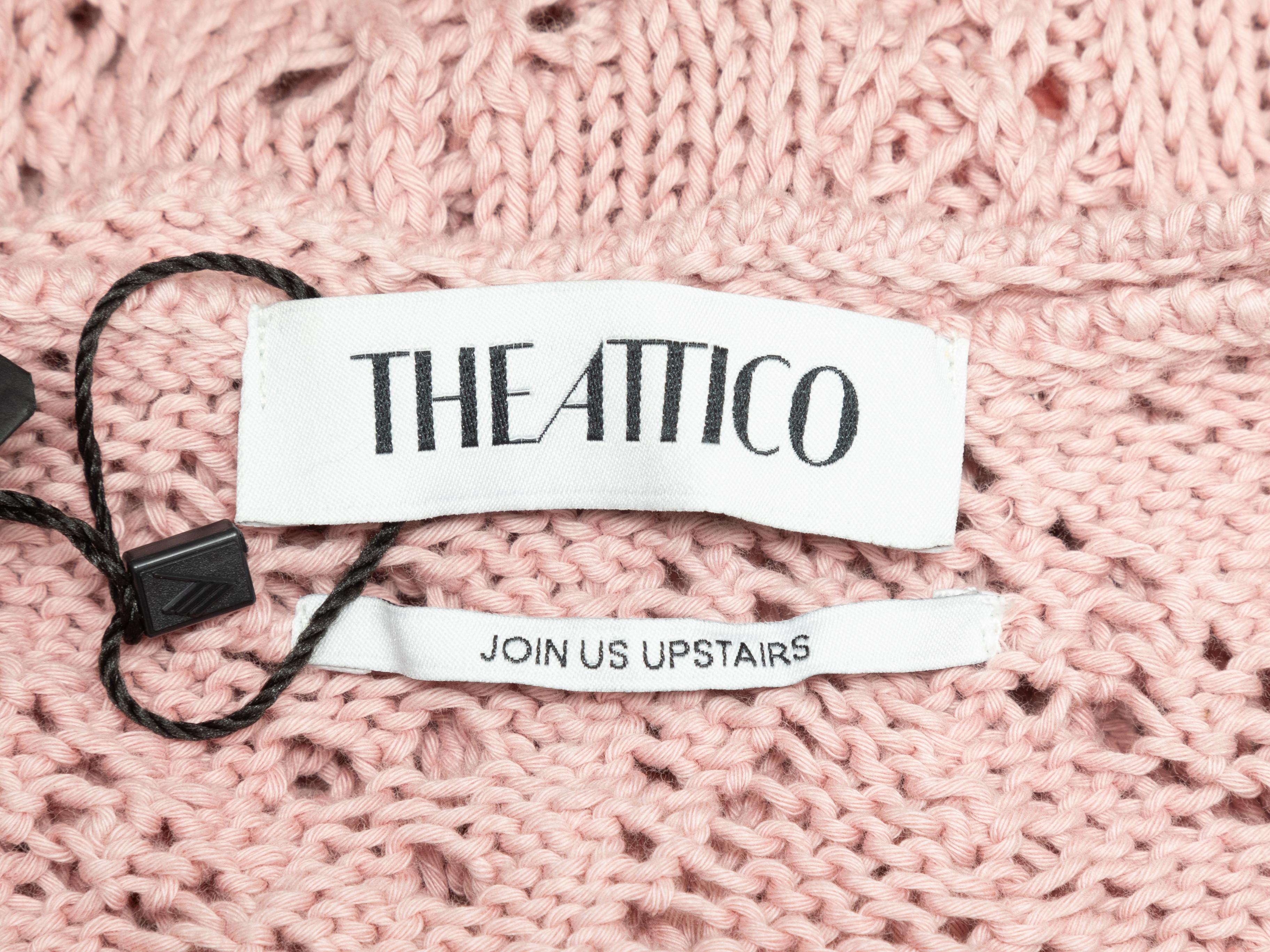 Women's Light Pink & Yellow The Attico Open Knit Dress
