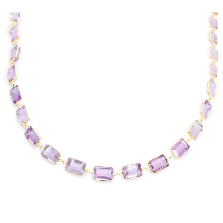 Light Purple Amethyst Necklace For Sale at 1stDibs