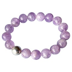 Bracelet de perles Amhetyst Silver