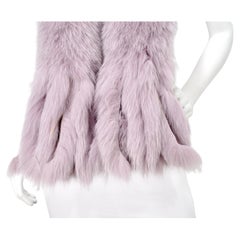 Lila Fuchs Pelz Fransen Stola Schal circa 1990er Jahre