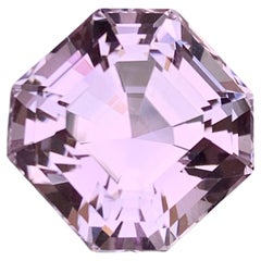 Pierre précieuse kunzite naturelle rose clair pour pendentif, taille Asscher 21,55 carats 