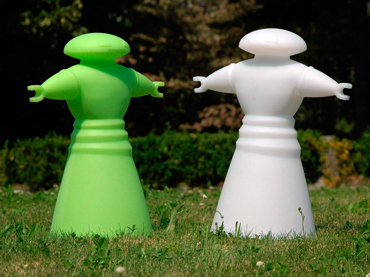 Post-Modern Light Red Mr. Bot Table Lamp by GlocalDesign For Sale