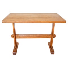Light Red Oak Refectory Trestle Table Cotswold School Arts And Crafts Rustic MCM