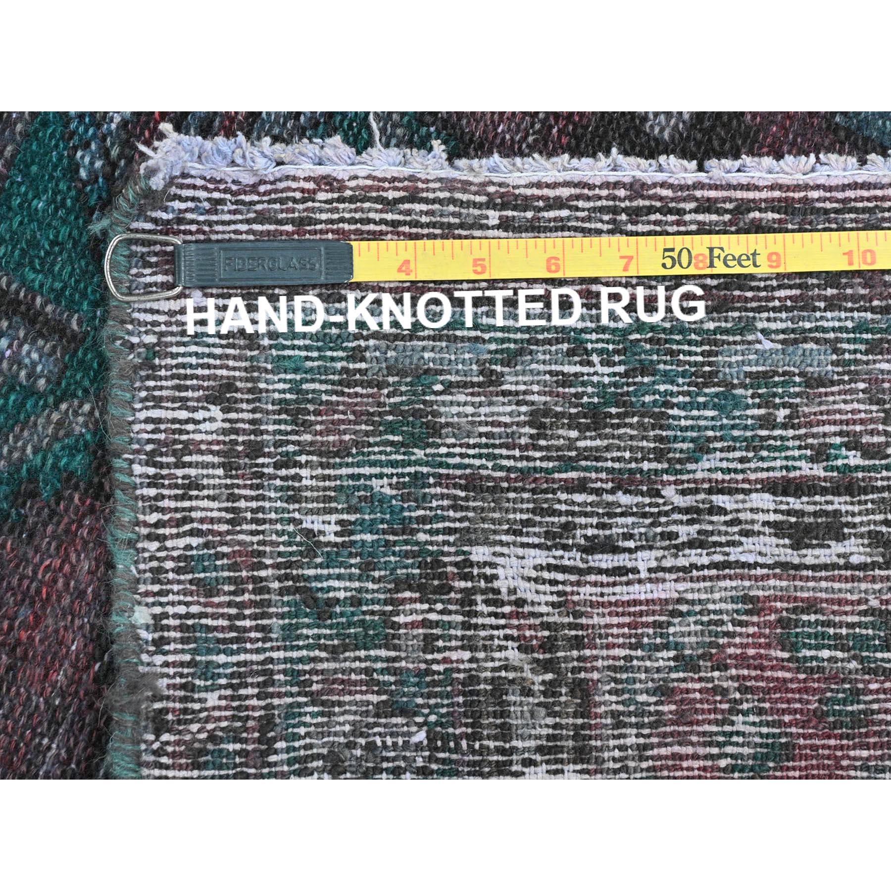 Handgeknüpfter persischer Hamadan-Daunenteppich aus reiner Wolle in Hellrot, überzogen, Vintage im Angebot 1