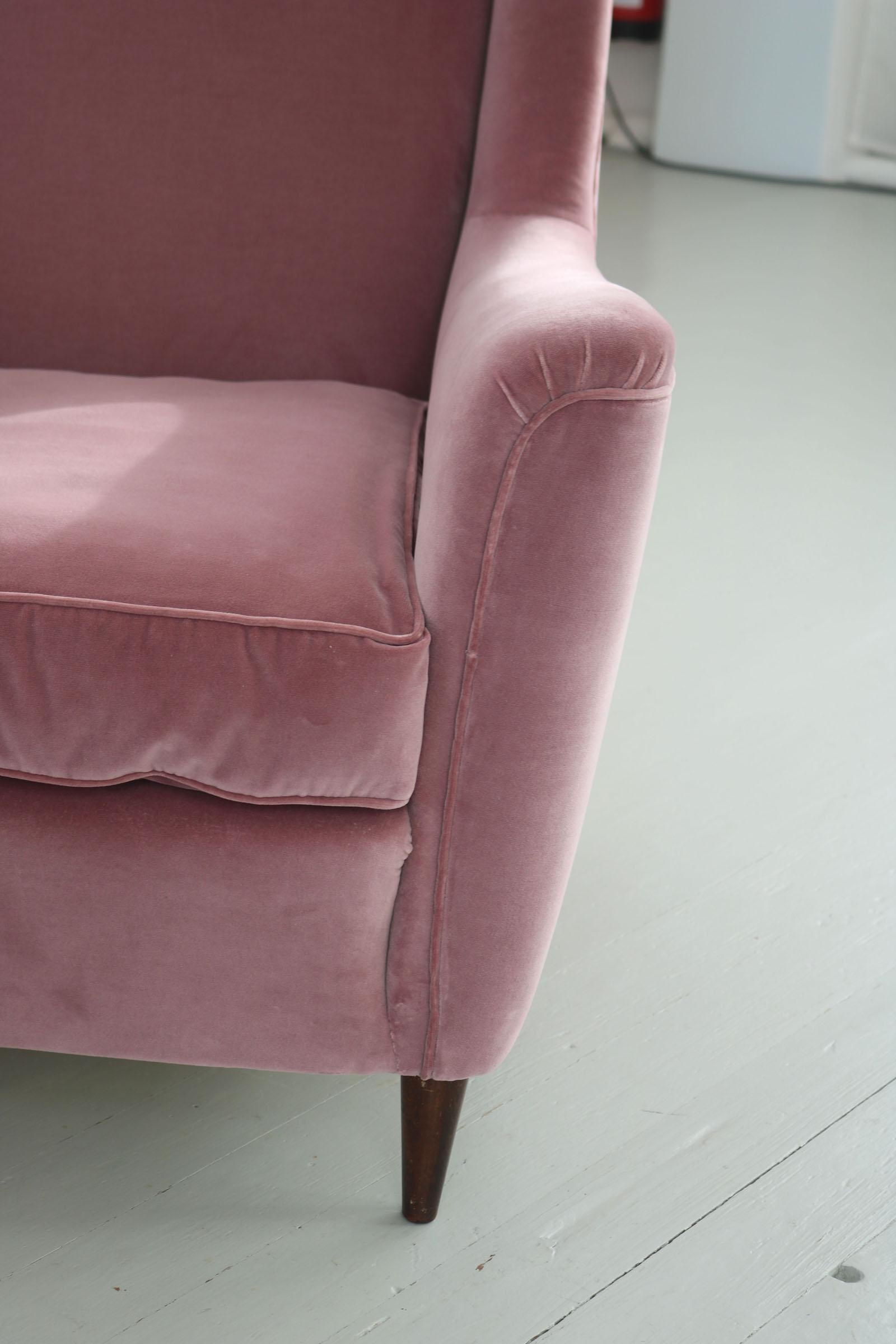 Light Rose Ico Parisi Armchair, 1950s, Italy For Sale 4