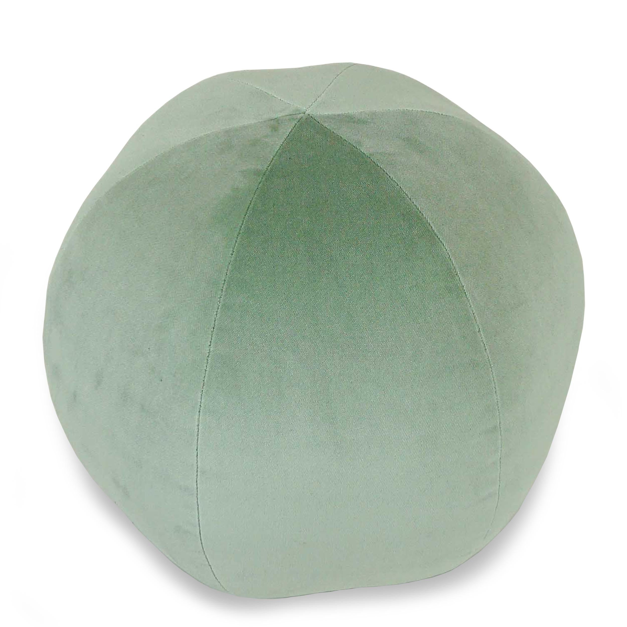 round sage green pillow