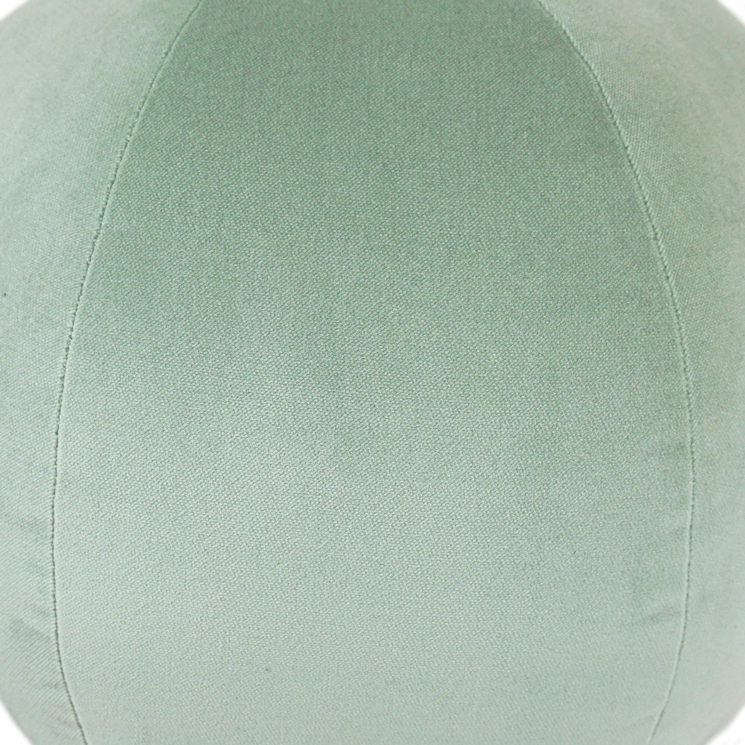 round sage green pillow