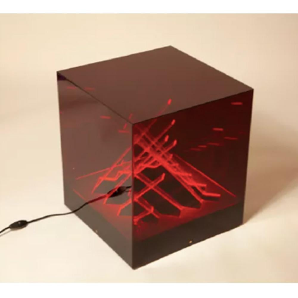 Light sculpture James riviere cubo di teo In Excellent Condition For Sale In PARIS, FR
