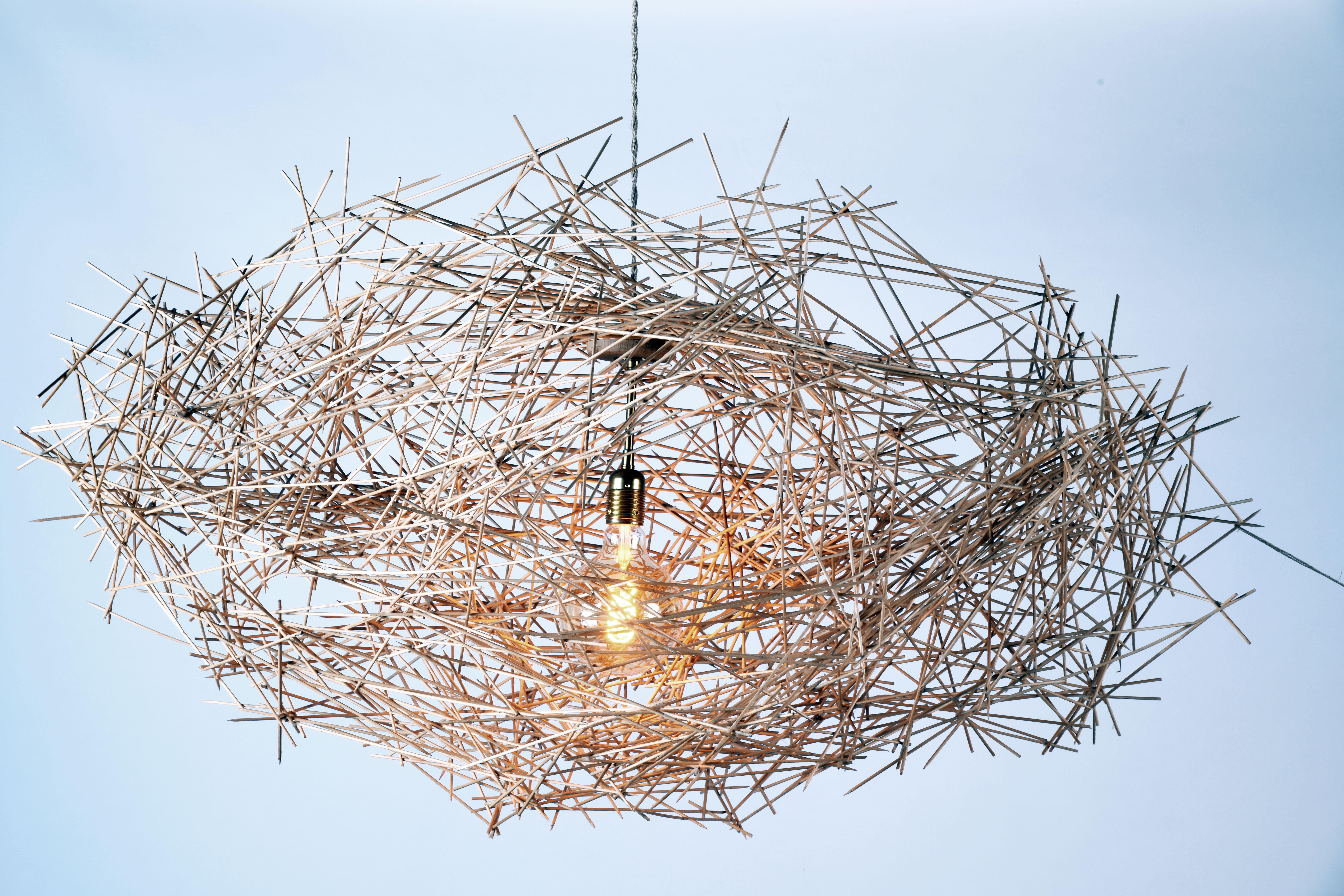 Lights sculpture à suspendre création contemporaine pièce unique d'un artiste français. en vente 5