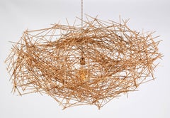 Escultura de luz para suspender creación contemporánea pieza única de un artista francés