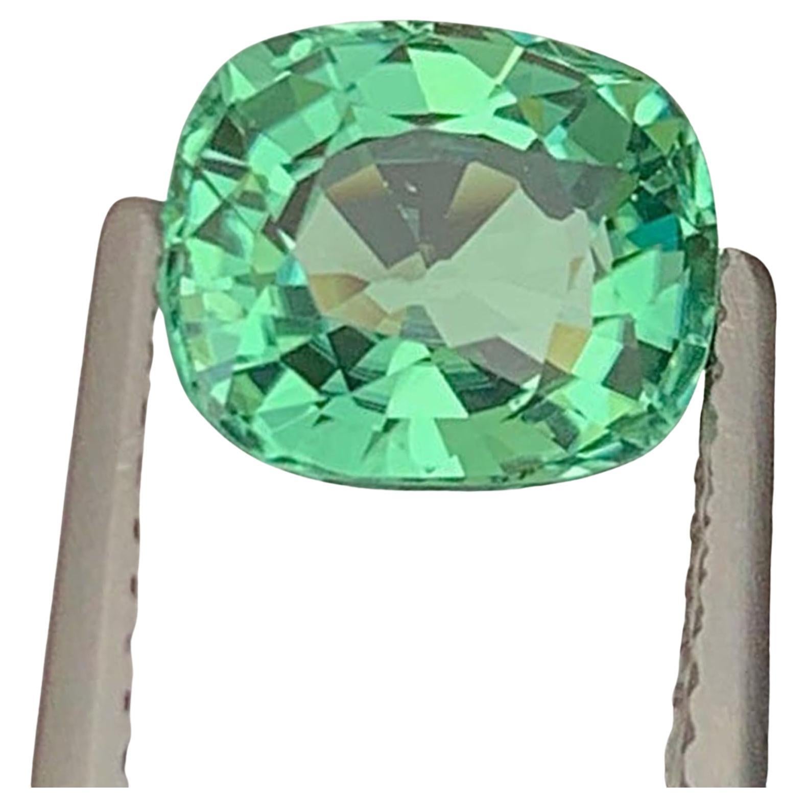 Light Seafoam Color Tourmaline Gemstone: Natural October Birthstone (2.15 CT) For Sale