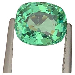 Light Seafoam Color Tourmaline Gemstone: Natural October Birthstone (2.15 CT)