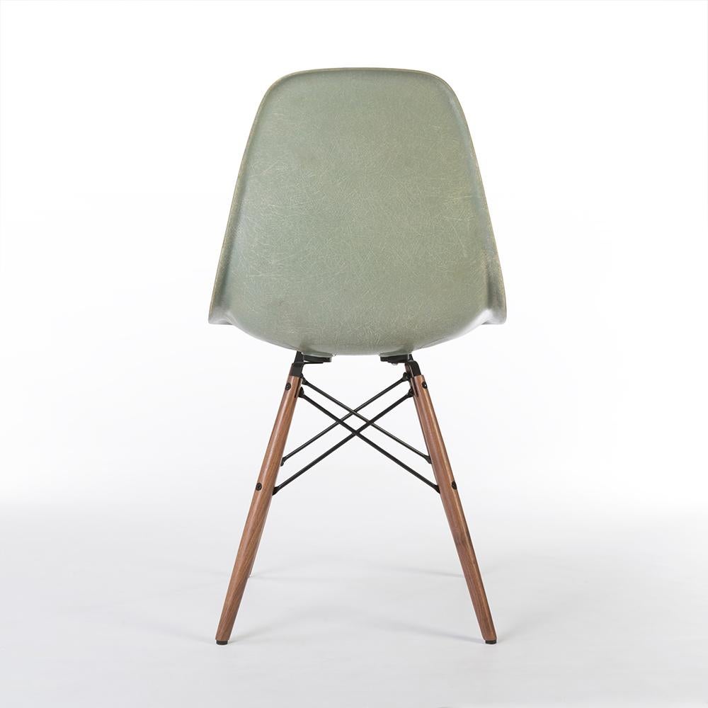 Mid-Century Modern Light Seafoam Herman Miller Eames DSW Original Side Shell Chair