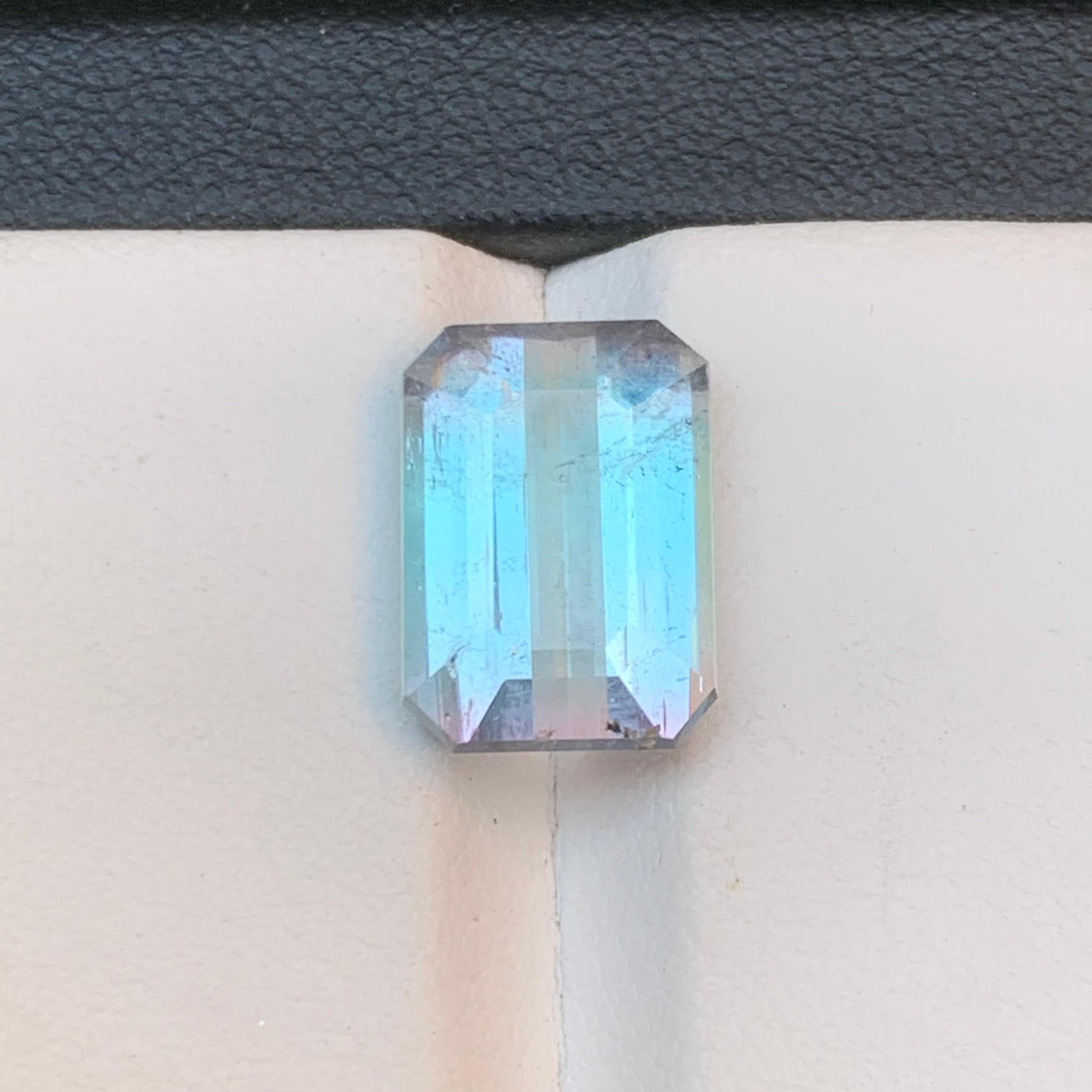 Bague en écume de mer et tourmaline naturelle rose bicolore, pierre précieuse non sertie 5,75 carats en vente 3