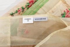 Romantic Hand-Embroidered Silk Organza Curtains, Italy, 21st Century