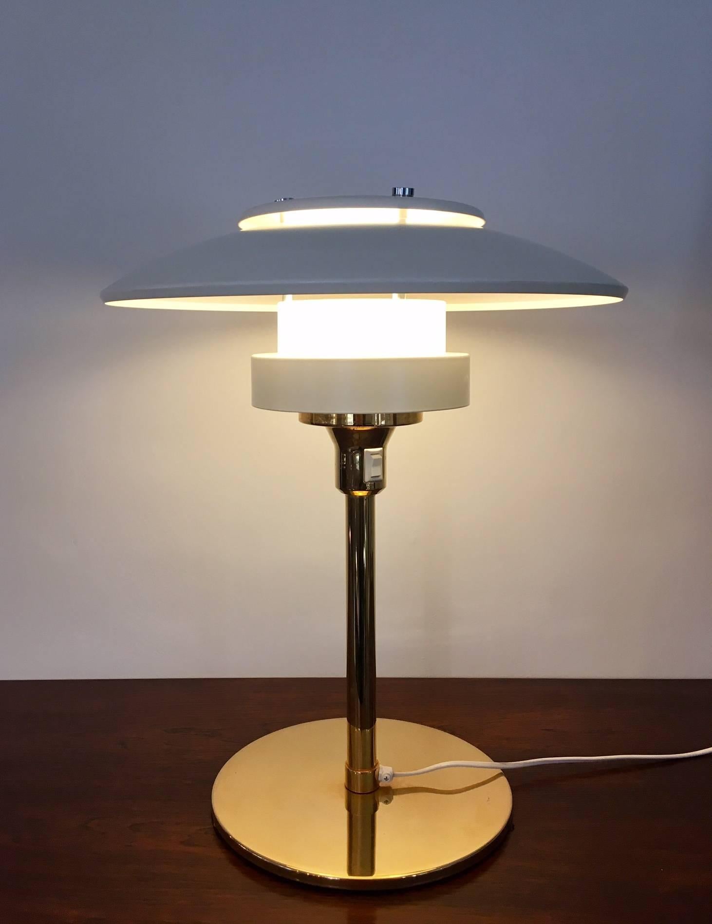 20th Century Light Studio by Horn White Table Lamp, Model 2686