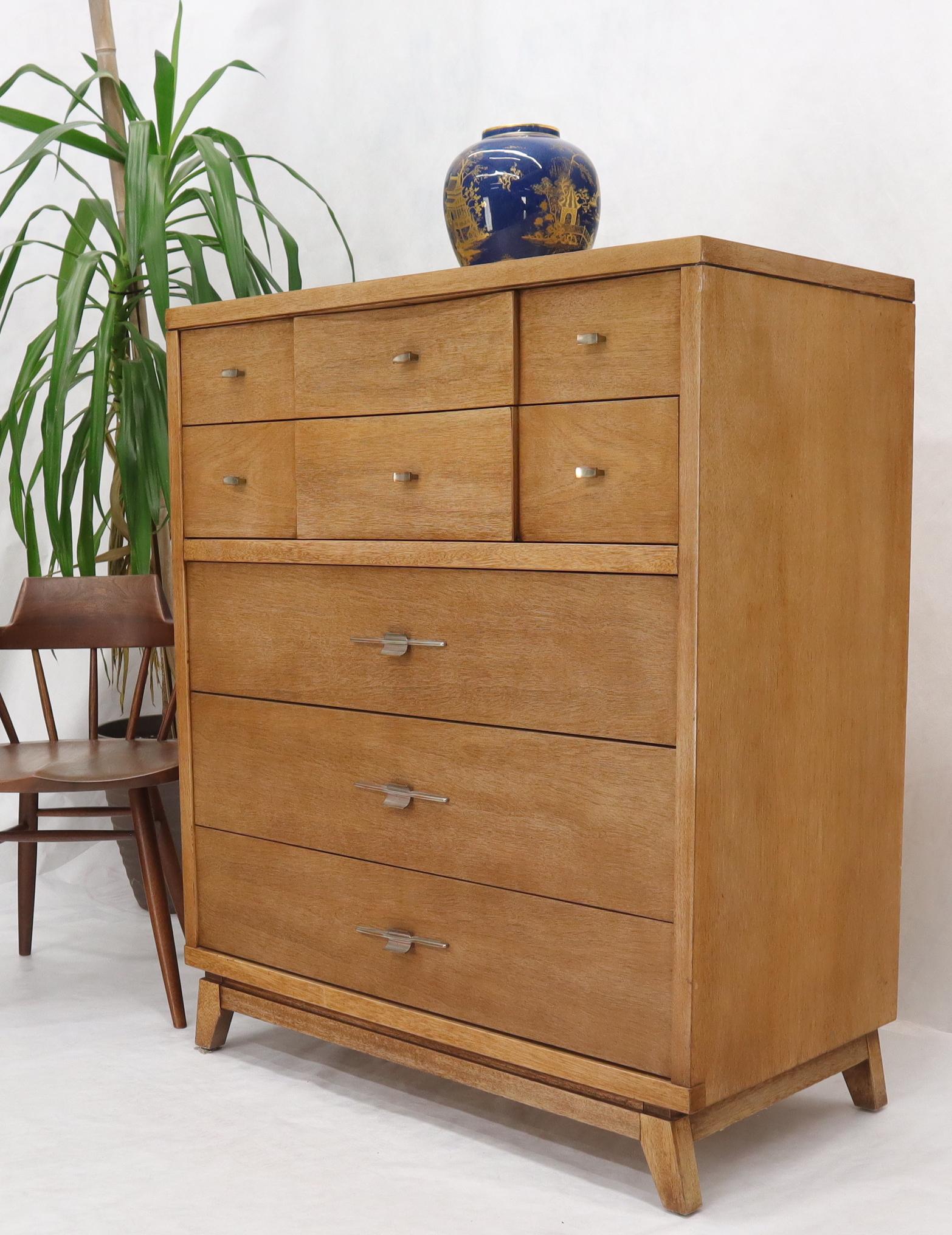 Lacquered Light Tone Five Drawers High Chest by Hooker For Sale