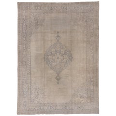 Antique Light Toned Oushak Carpet, circa 1920s