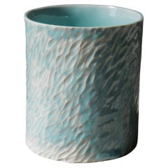 Cilindro intagliato di turchese chiaro